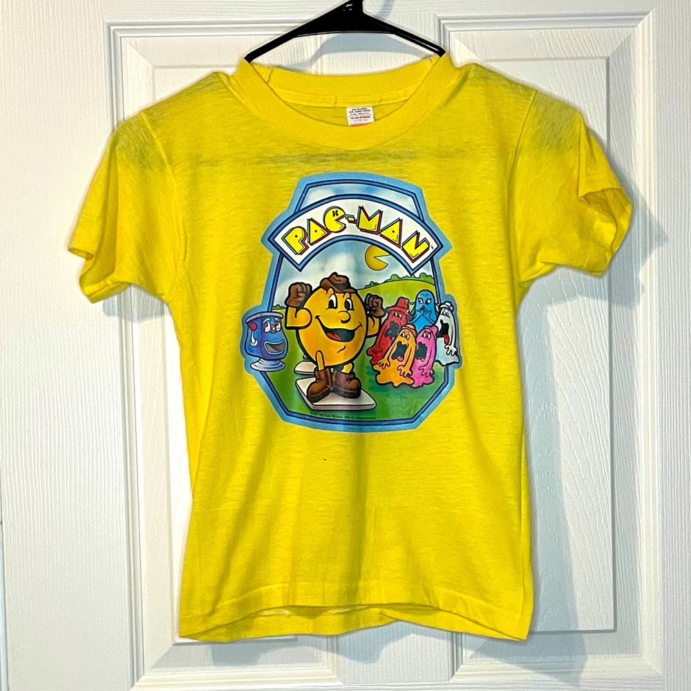 Underoos VTG 1982 Pac-Man yellow tee sz L (kids)